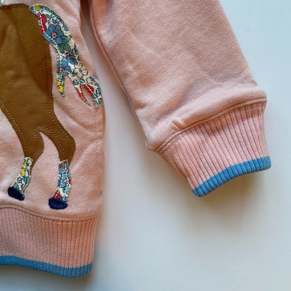 NWT Mini Boden Pink Hoodie with Horse 3/4Y - Picture 6 of 7